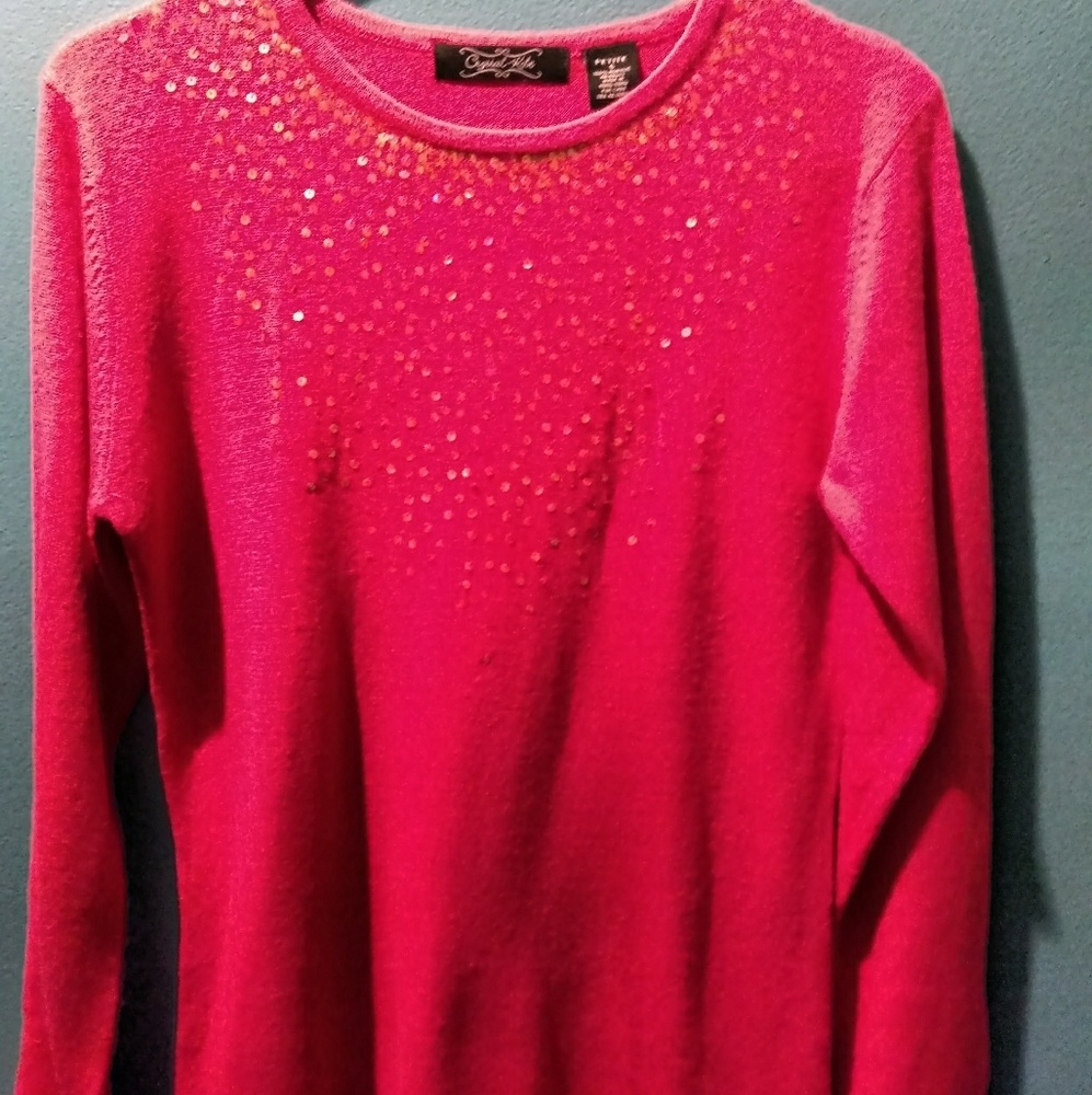 Absolutely Crystal Kobe Sweater Dark Pink Size PS